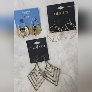 3 Pairs of Earrings
